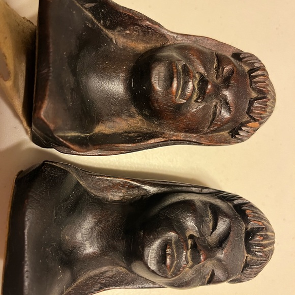 Sculpture hand carved wood. Representing an Indian woman and man measuring 11 cm - Picture 3 of 16